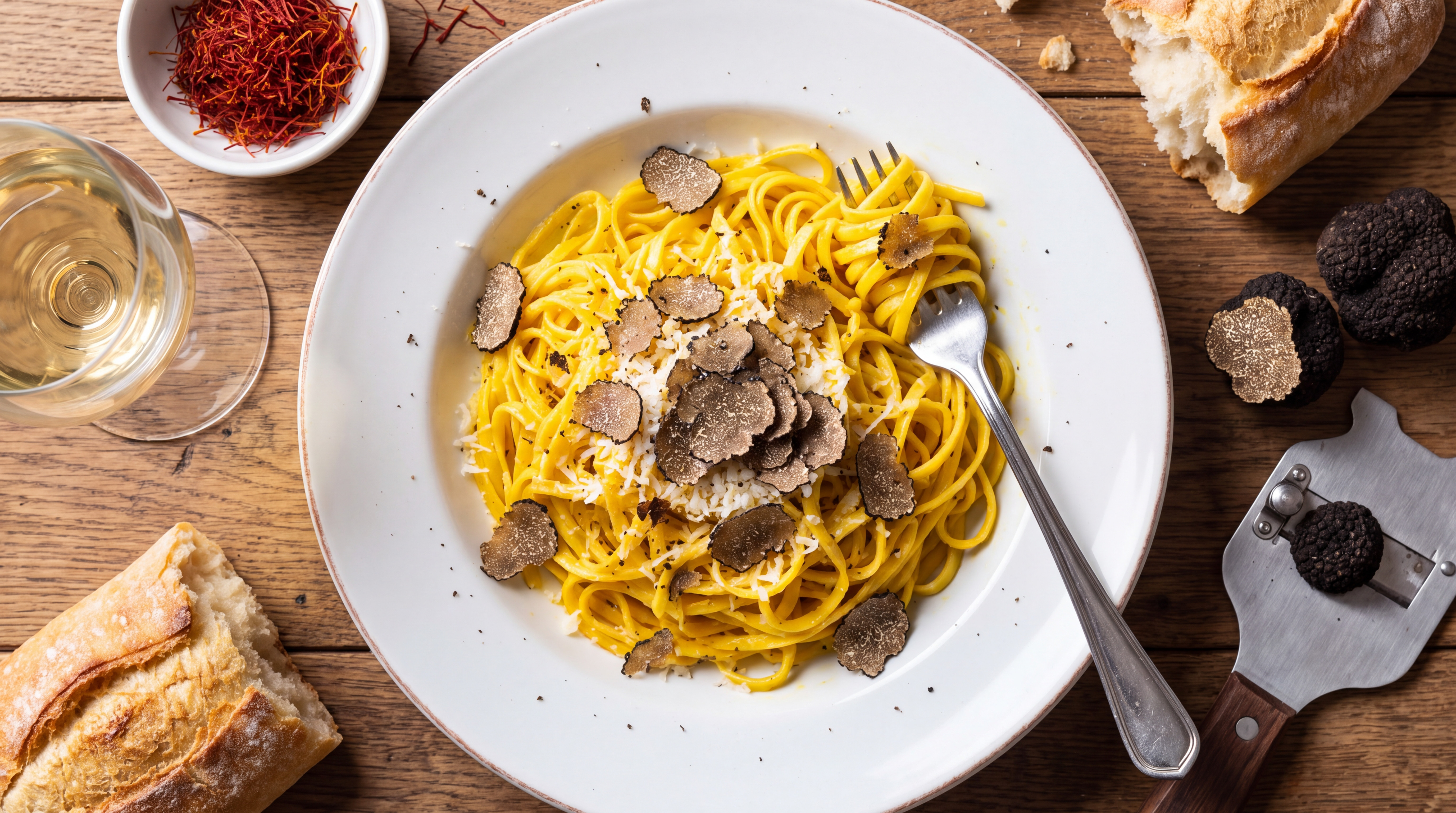 Tagliolini allo zafferano con tartufo